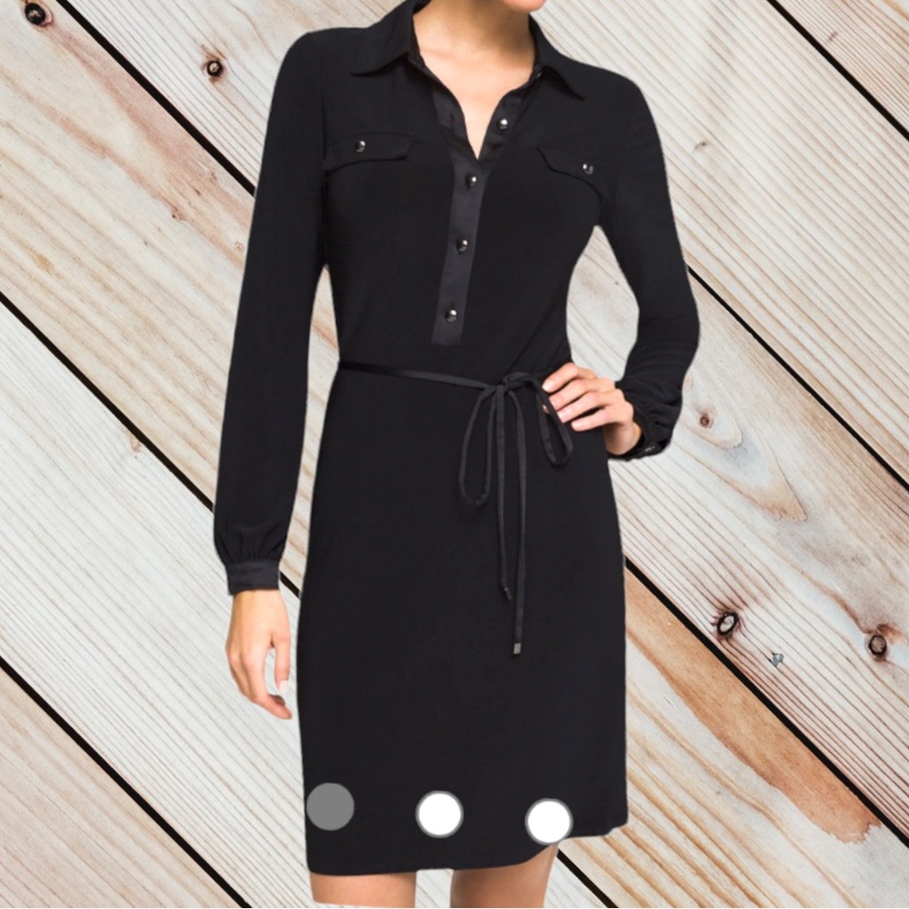 WHBM Black Satin Dress